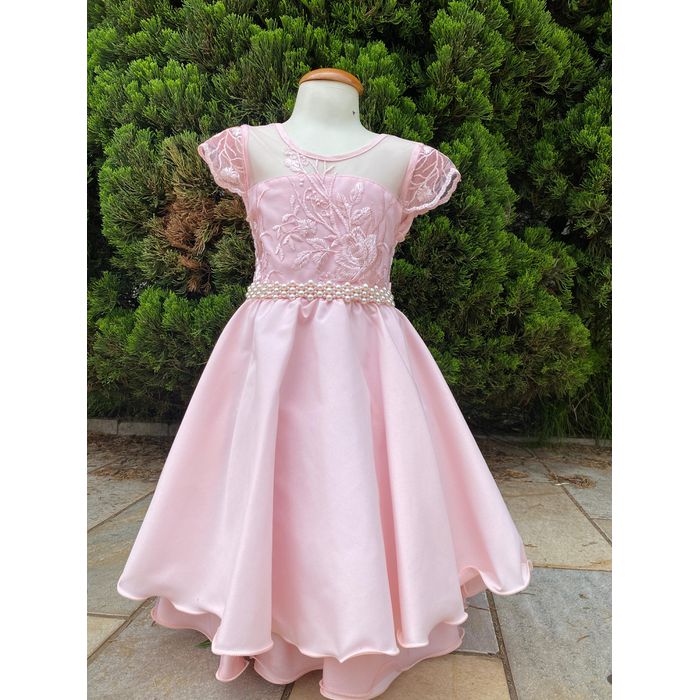 Vestido Flu flu Rosa - REINO DAS CRIANÇAS