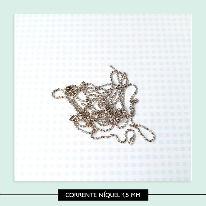 Corrente de Bolinhas - Níquel 1,5 mm