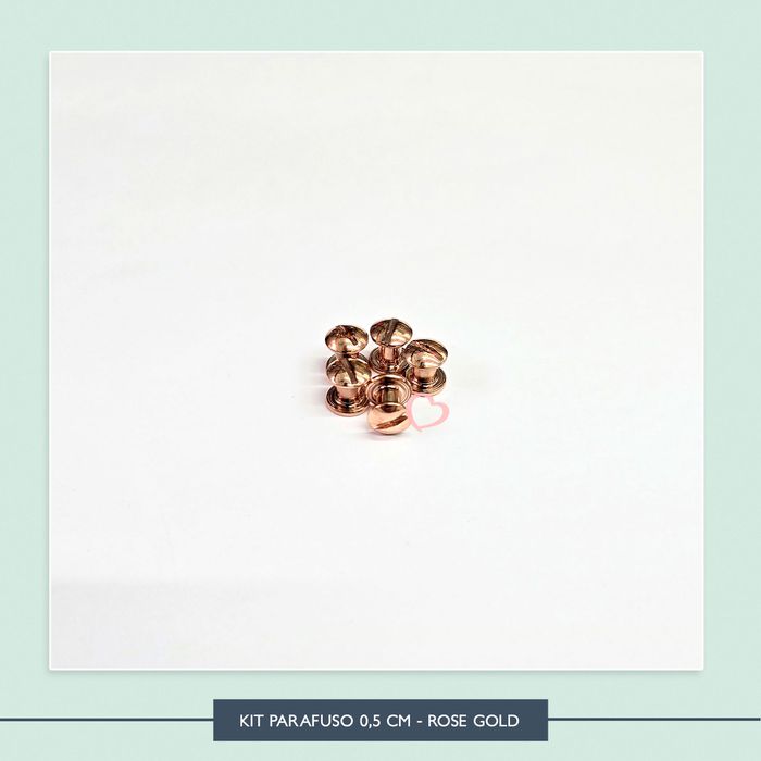 Kit Parafuso - 0,5 cm - Rose Gold