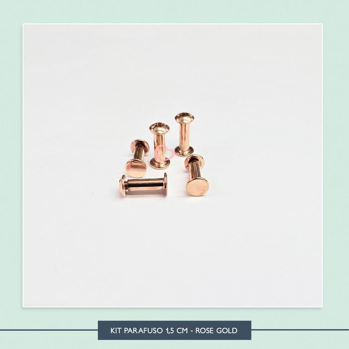 Kit Parafuso - 1,5 cm - Rose Gold