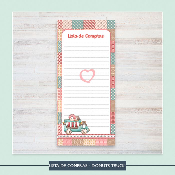 Refil Lista de Compras - Donuts Truck 
