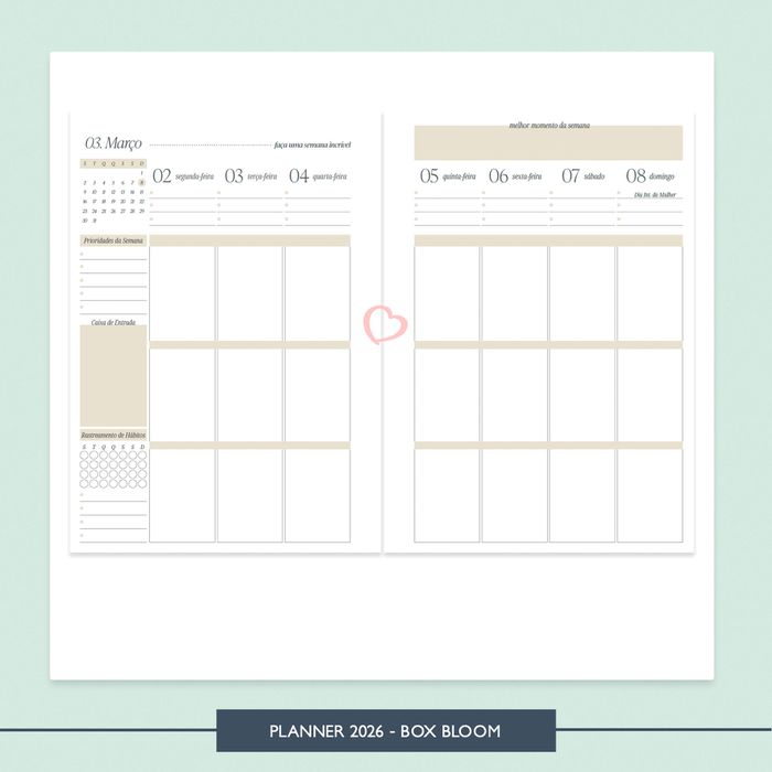 Planner 2026 - BOX BLOOM