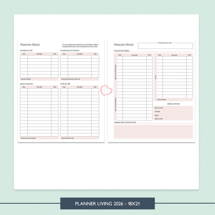 Planner Living 2026 - 18x21