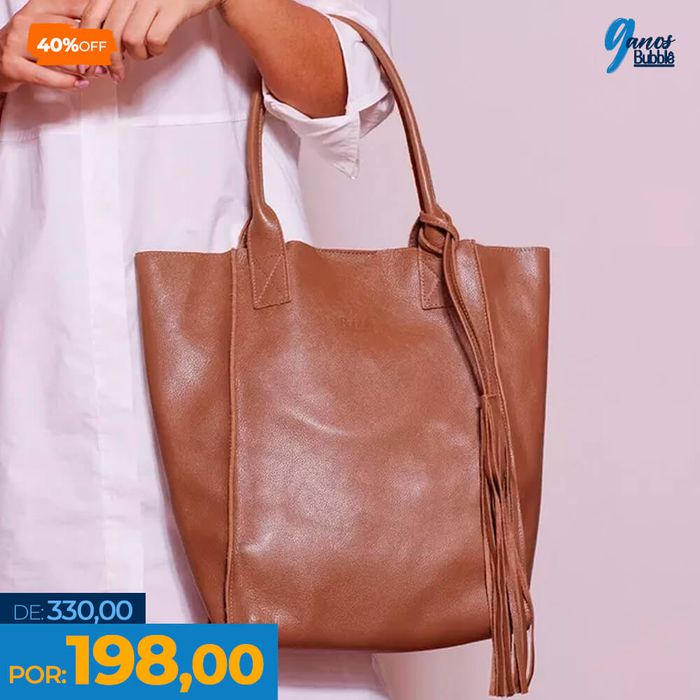 Bolsa de Couro - ÉVORA - Caramelo - Bubblê