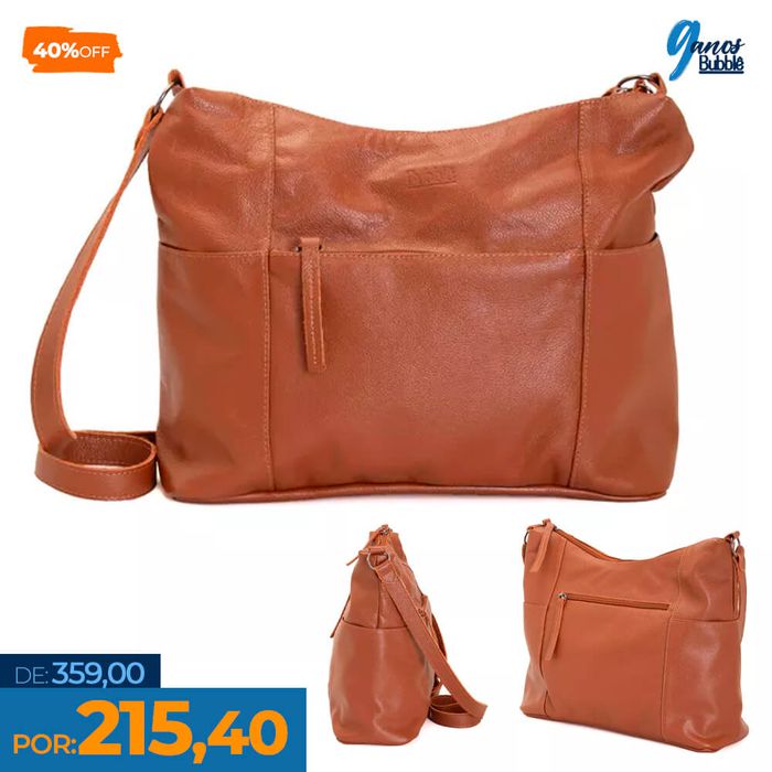 Bolsa de Couro - PARAÍSO - Chocolate - Bubblê