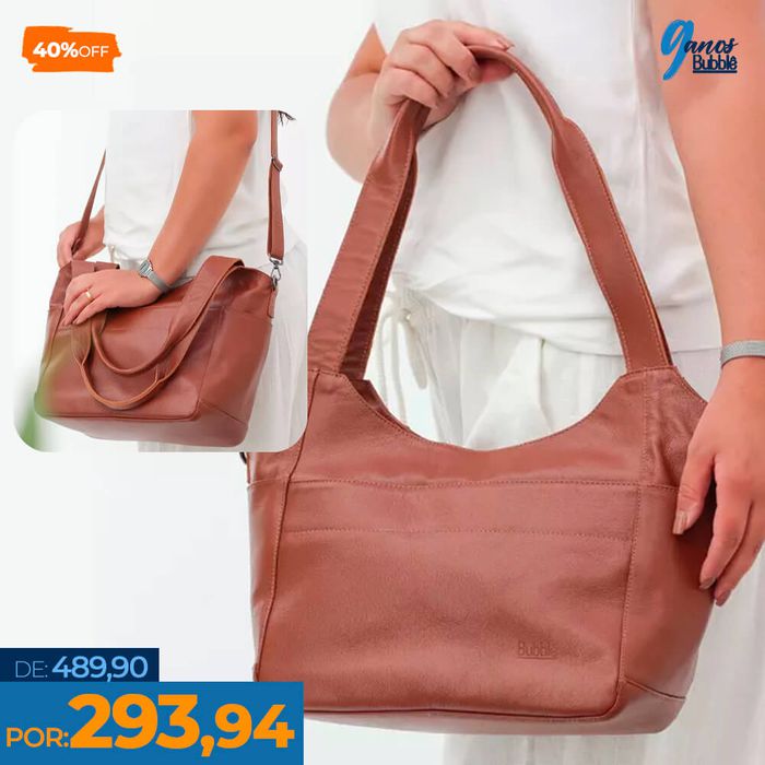 Bolsa de Couro - SONHAR - Chocolate - Bubblê