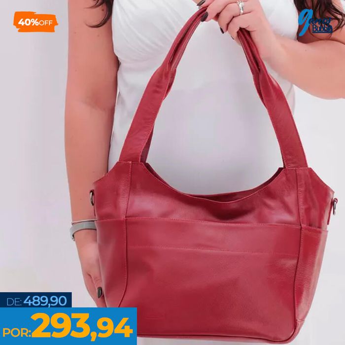 Bolsa de Couro - SONHAR - Vermelha - Bubblê