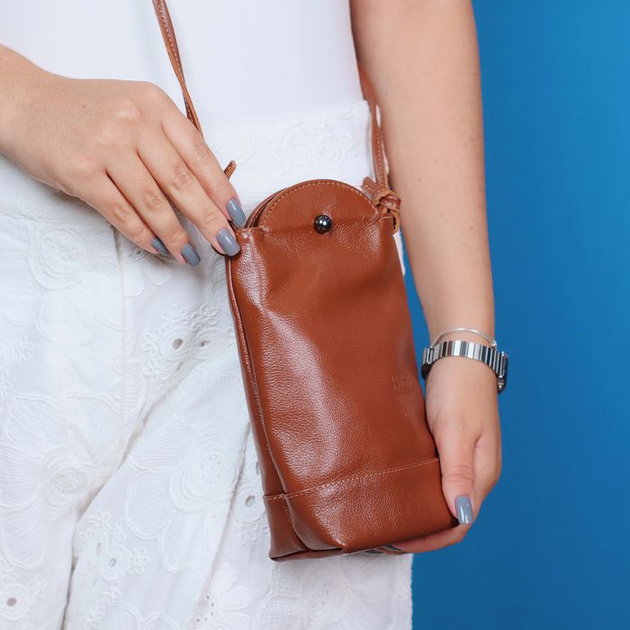 Bolsa de Couro - VIAGEM - Chocolate - Bubblê