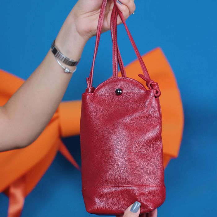 Bolsa de Couro - VIAGEM - Vermelha - Bubblê