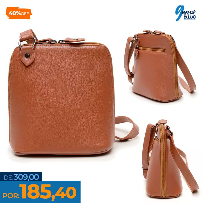 Bolsa de Couro - XODÓZINHA - Chocolate - Bubblê