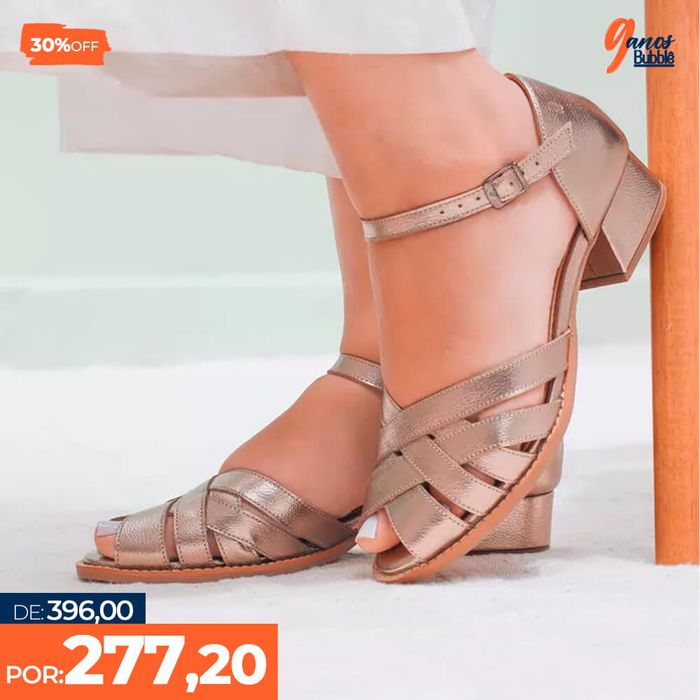 Sapato Peep Toe - ETERNO - Champagne - 965.45 - Bubblê