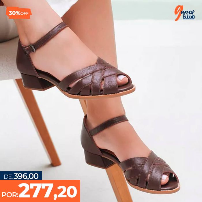 Sapato Peep Toe - ETERNO - Madeira - 965.45 - Bubblê