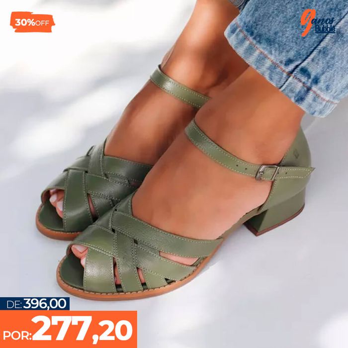 Sapato Peep Toe - ETERNO - Sálvia - 965.45 - Bubblê