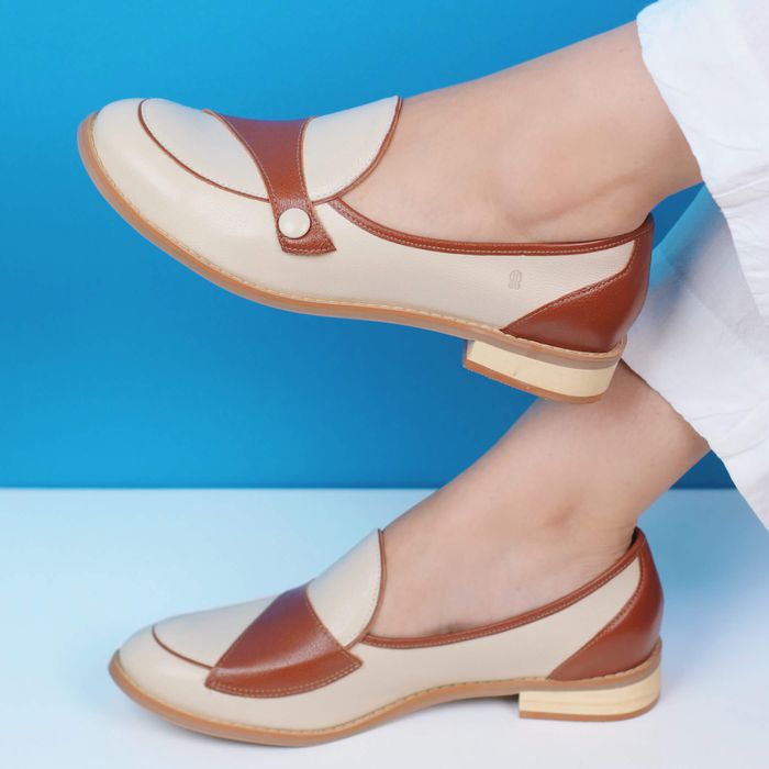 Sapato SOFISTICAR - Off White e Chocolate - 664.14 - Bubblê