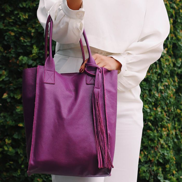 Bolsa de Couro - ÉVORA - Violeta - Bubblê