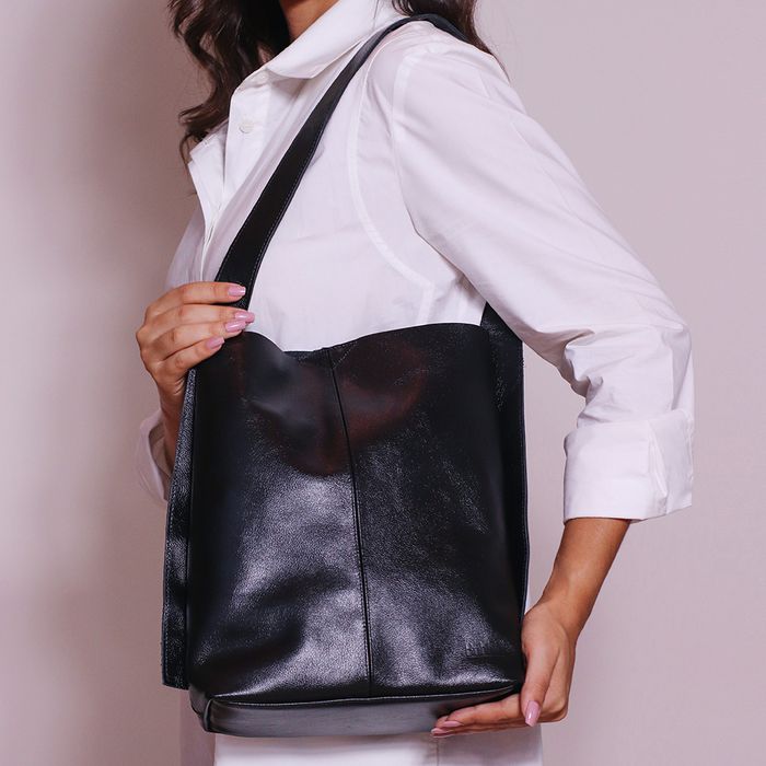 Bolsa de Couro - ASAS - Preta - Bubblê
