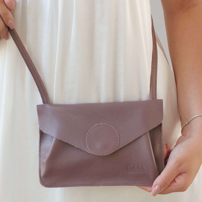 Bolsa de Couro - Carinho - Mousse - Bubblê