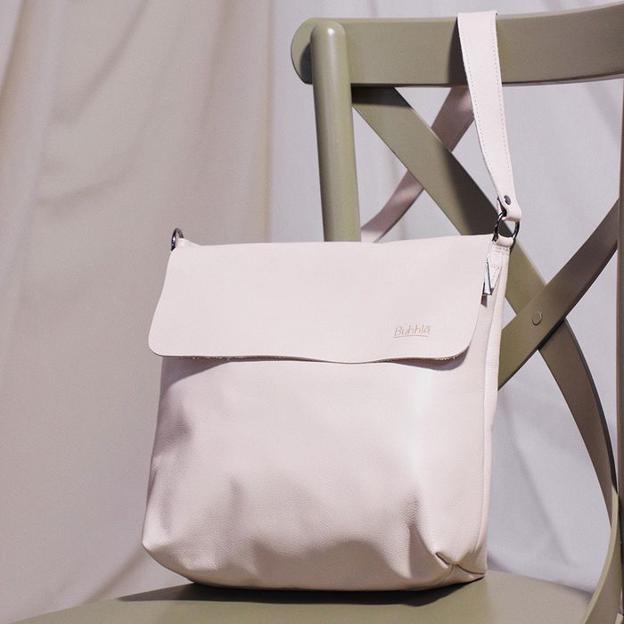 Bolsa de Couro - LOTUS - Off White - Bubblê