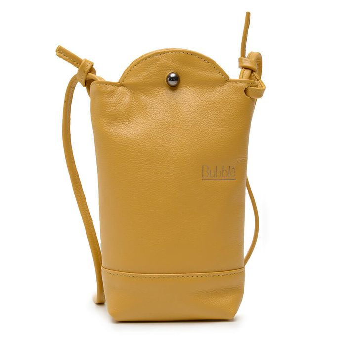 Bolsa de Couro - VIAGEM - Mostarda - Bubblê