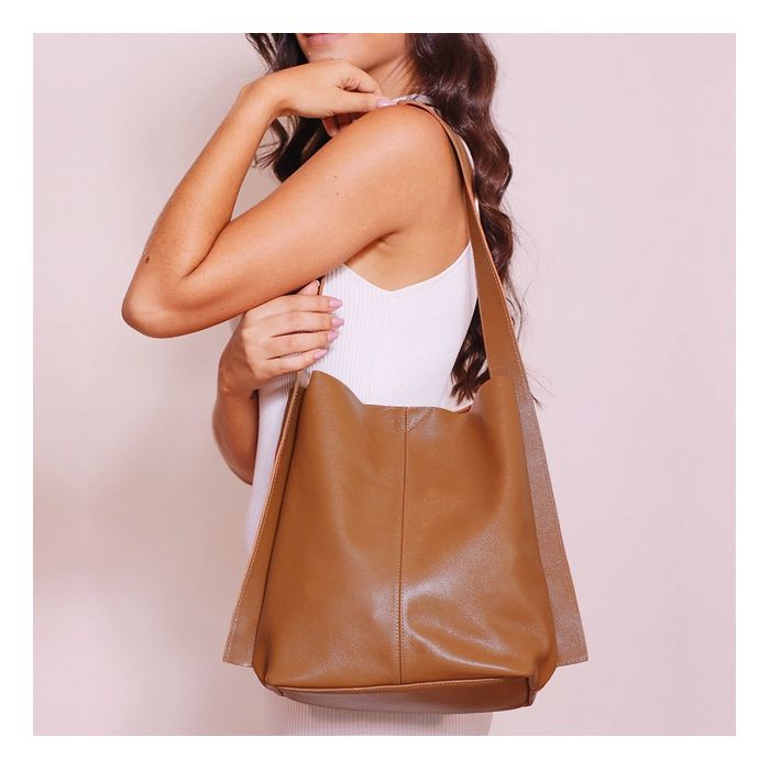 Bolsa de Couro - ASAS - Caramelo - Bubblê