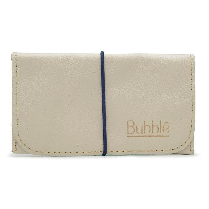 Mini Carteira em Couro Legítimo Bubblê Off White - Bubblê