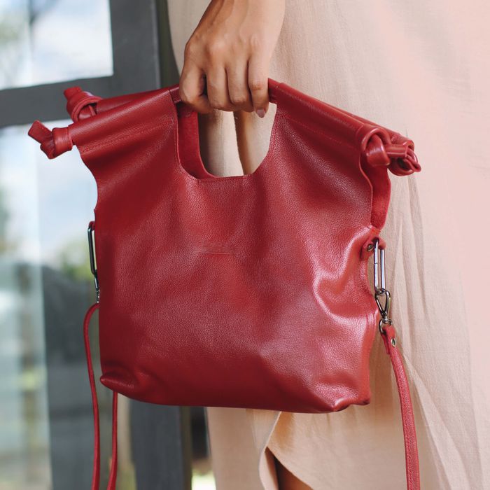 Bolsa de Couro - BOSSA - Vermelha - Bubblê