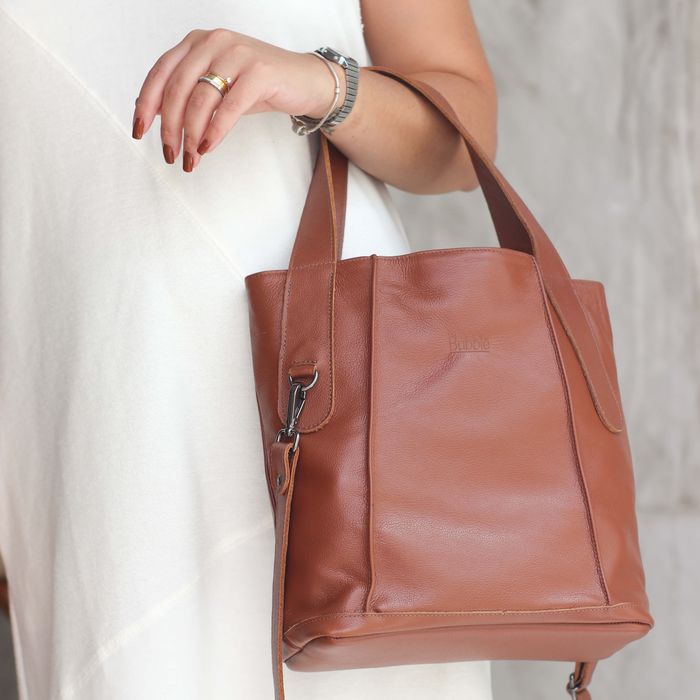 Bolsa de Couro - CELEBRAR - Chocolate - Bubblê