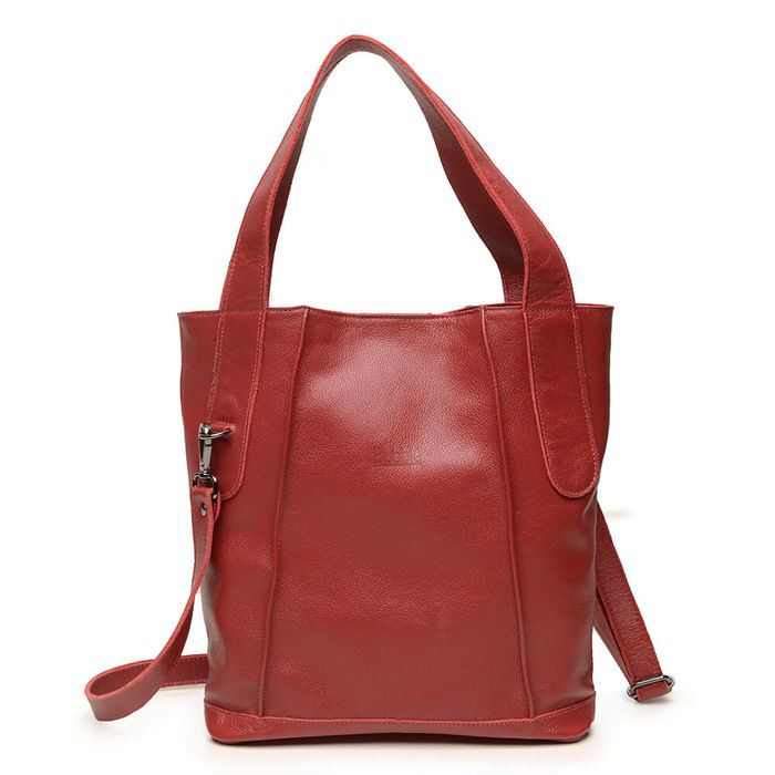 Bolsa de Couro - CELEBRAR - Vermelha - Bubblê