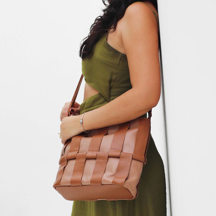 Bolsa de Couro - ÉLO - Bali E Caramelo - Bubblê