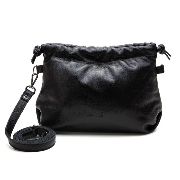 Bolsa de Couro - HARMONIA - Preta - Bubblê