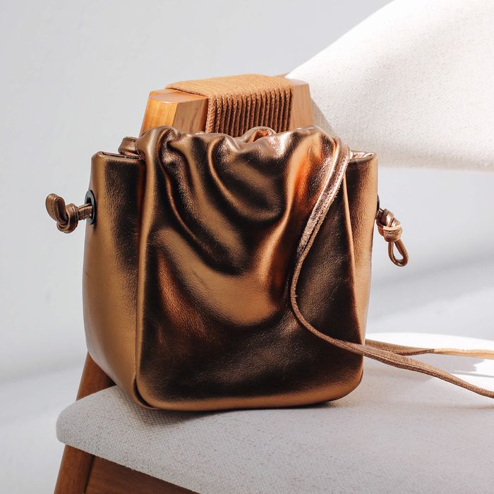 Bolsa de Couro - INSPIRAR - Bronze - Bubblê