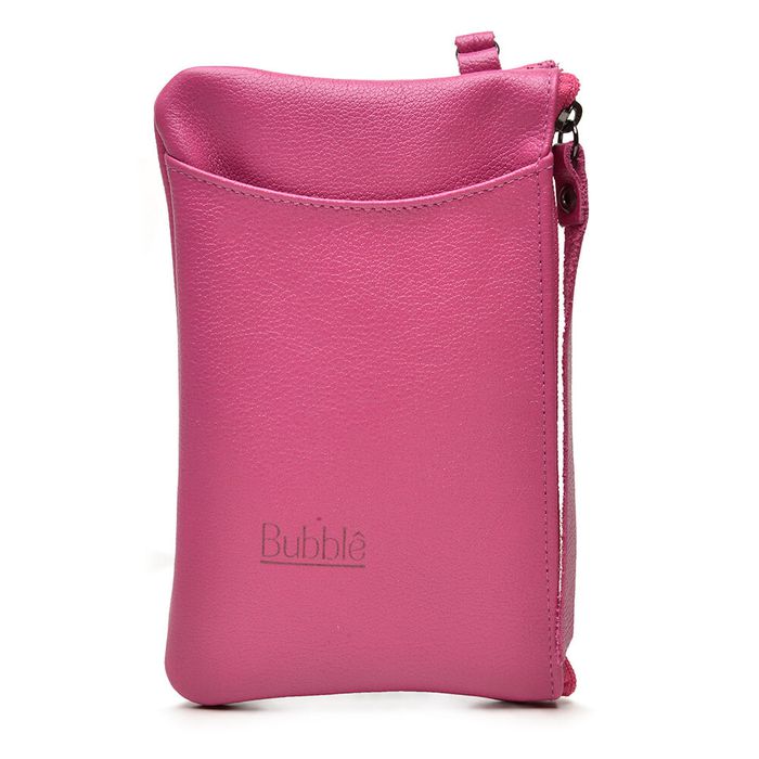 Bolsinha de mão Couro Legítimo Bubblê Magenta - Bubblê