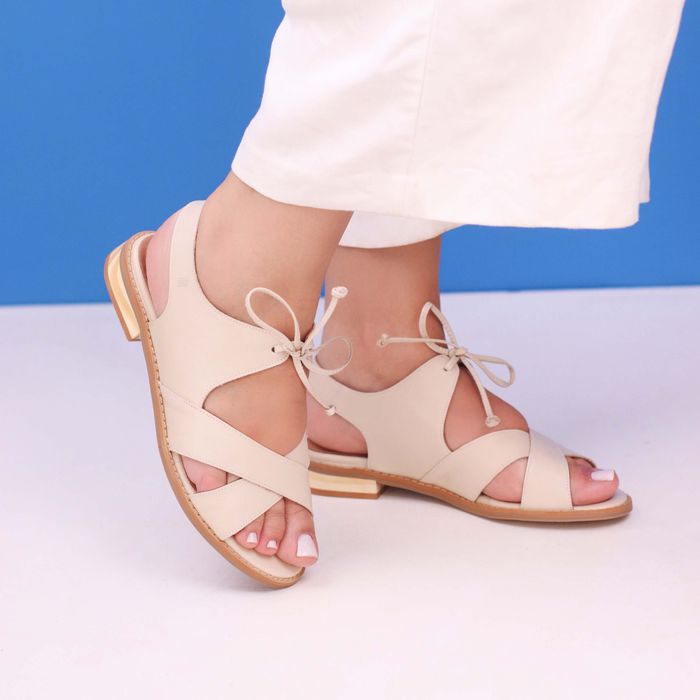 Sandália Rasteira - REVELAR - Off White - 842.129 - Bubblê