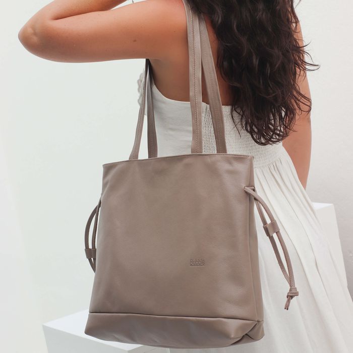 Bolsa de Couro - AURA - Amêndoa - Bubblê