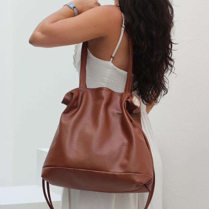 Bolsa de Couro - AURA - Chocolate - Bubblê