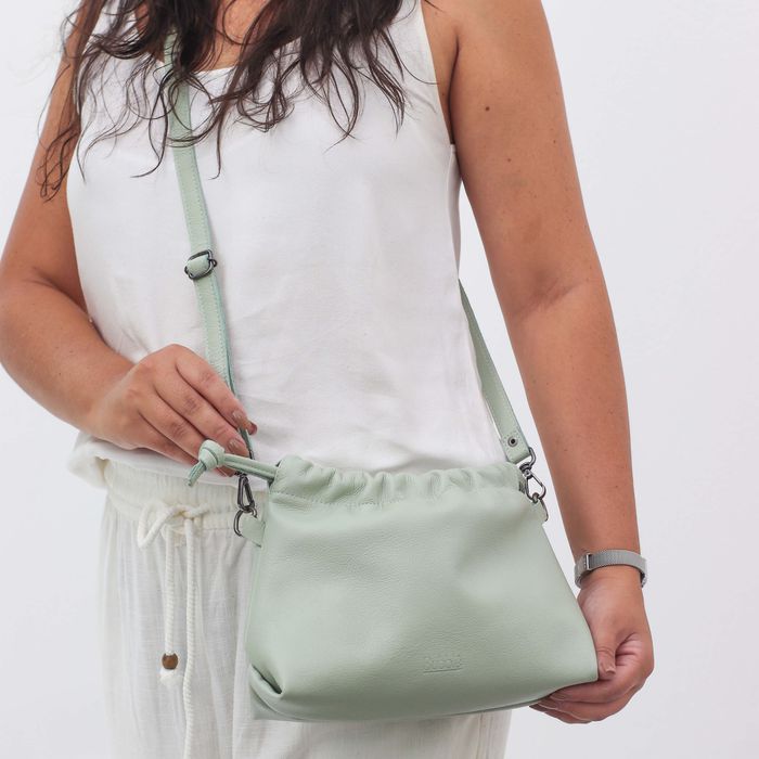 Bolsa de Couro - HARMONIA - Pistache - Bubblê