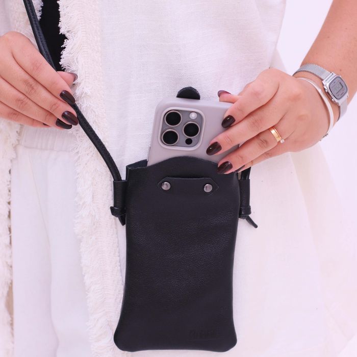 Bolsa PORTA CELULAR - Preta - Bubblê