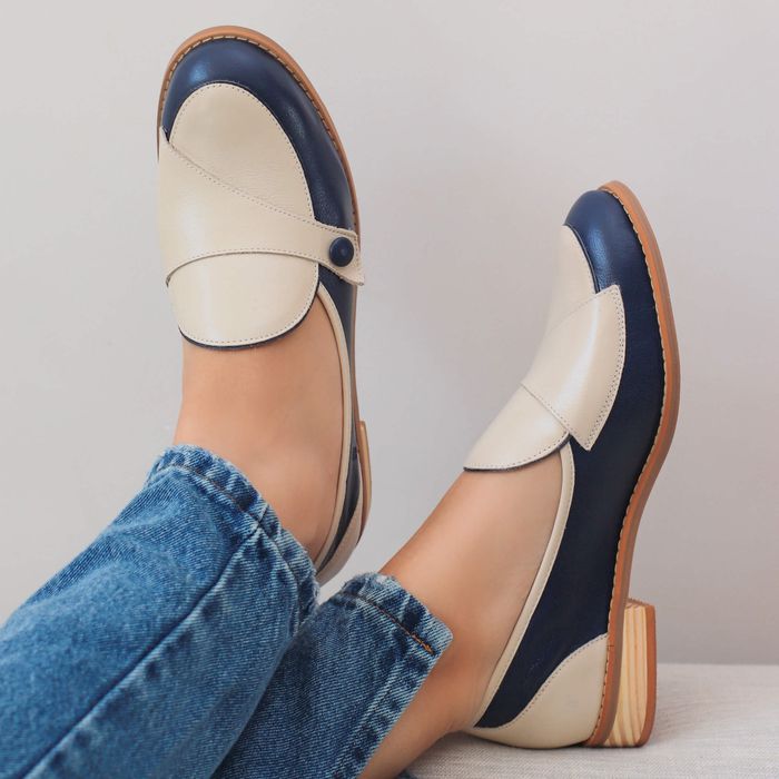 Sapato - SOFISTICAR - Azul Anil e Off White - 664.... - Bubblê