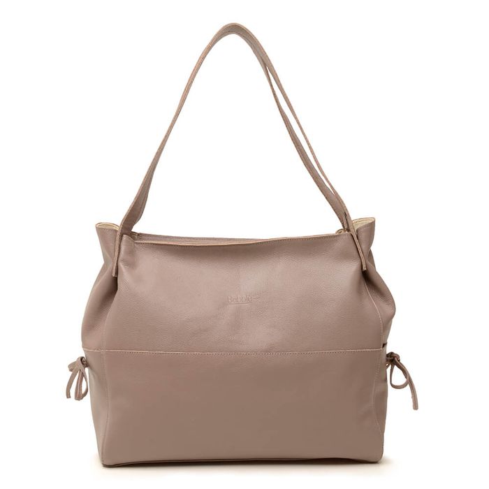 Bolsa de Couro - CONFIAR - Amêndoa - Bubblê