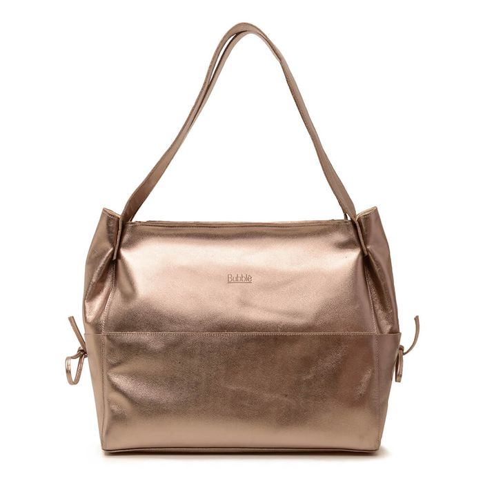Bolsa de Couro - CONFIAR - Champagne - Bubblê