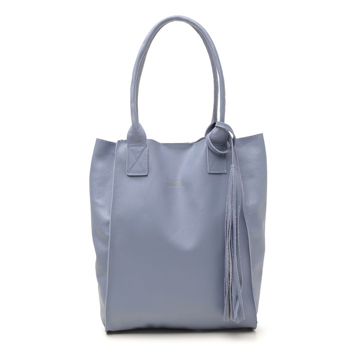 Bolsa de Couro - ÉVORA - Azul Hortência - Bubblê