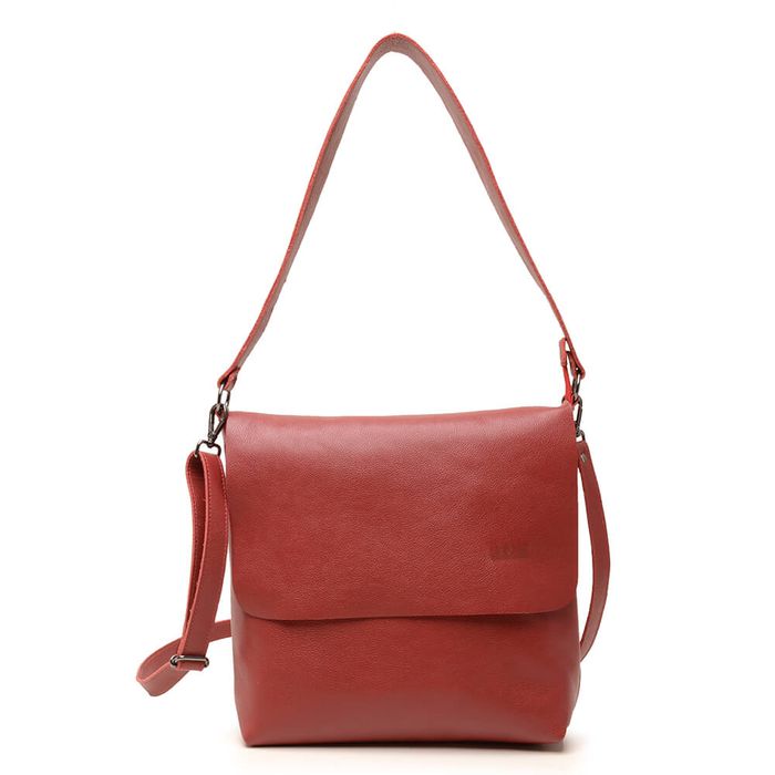 Bolsa de Couro - LOTUS - Vermelha - Bubblê