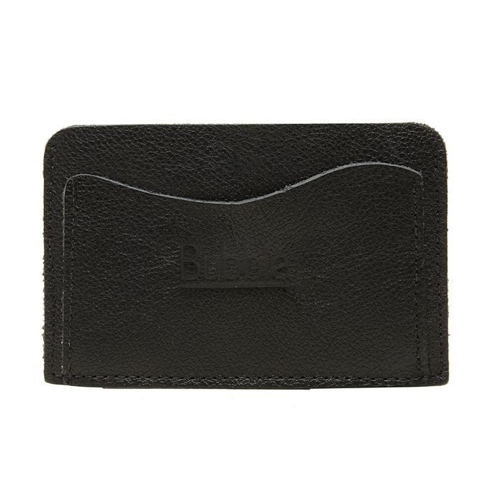 Porta Cartão em Couro Legítimo Bubblê Preto - Bubblê