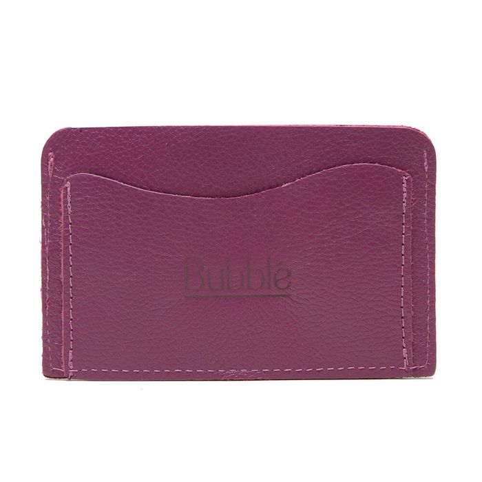 Porta Cartão em Couro Legítimo Bubblê Purple - Bubblê