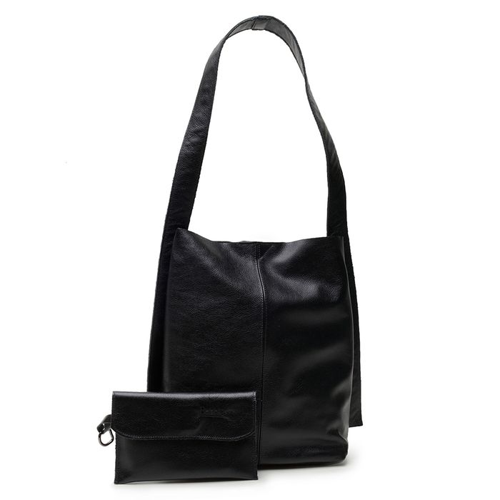 Bolsa de Couro - ASAS - Preta - Bubblê