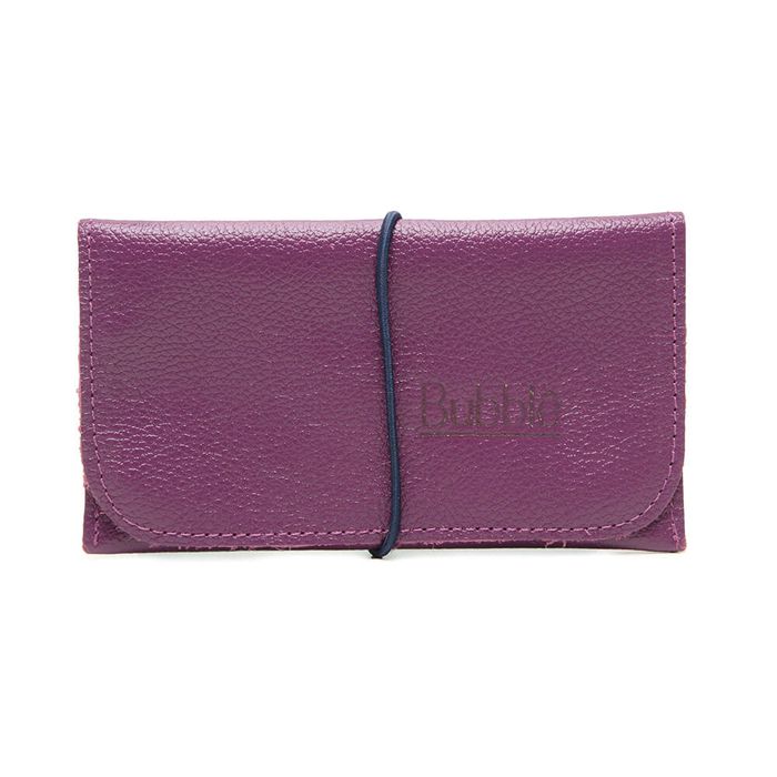 Mini Carteira em Couro Legítimo Bubblê Violeta - Bubblê
