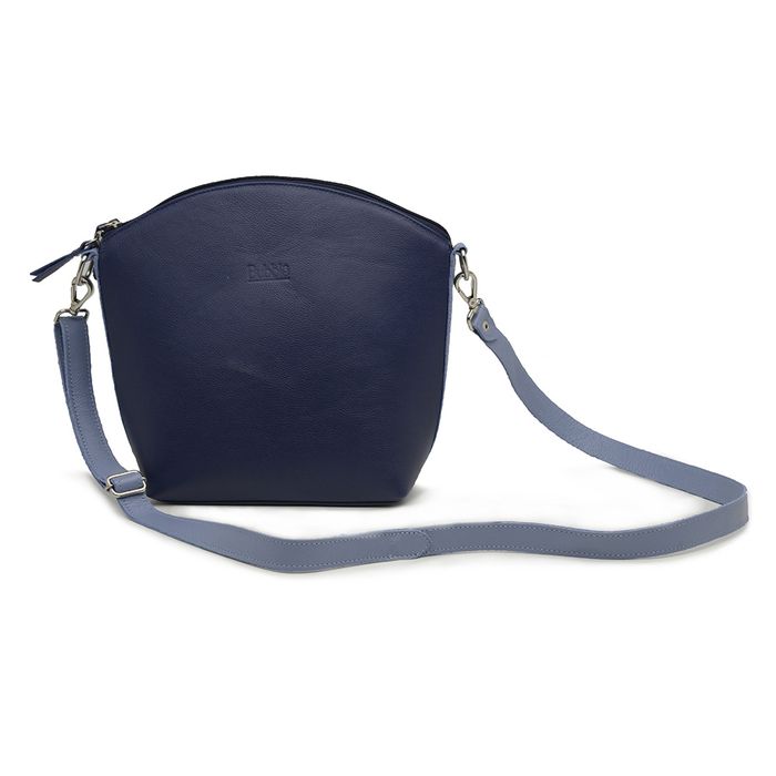 Bolsa de Couro - PAIXÃO - Azul Anil e Azul Hortênc... - Bubblê