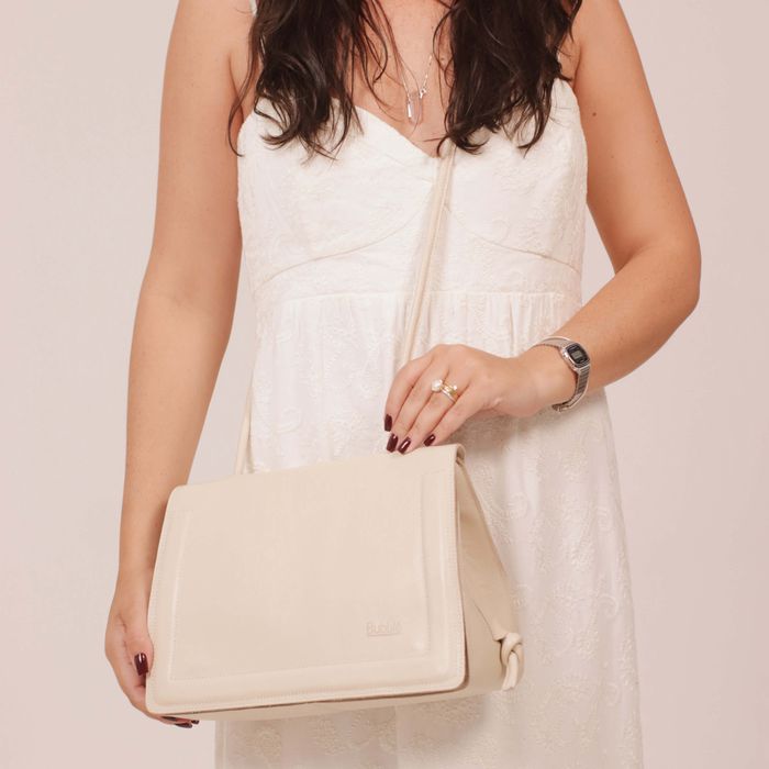 Bolsa de Couro - BEM ME QUER - Off White - Bubblê