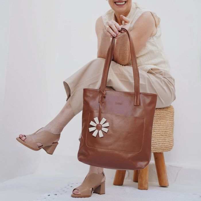 Bolsa de Couro - ENVELOPE - Chocolate - Bubblê
