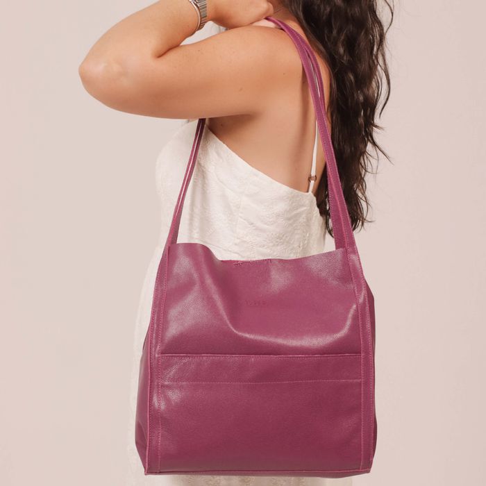 Bolsa de Couro - LITORAL - Violeta - Bubblê